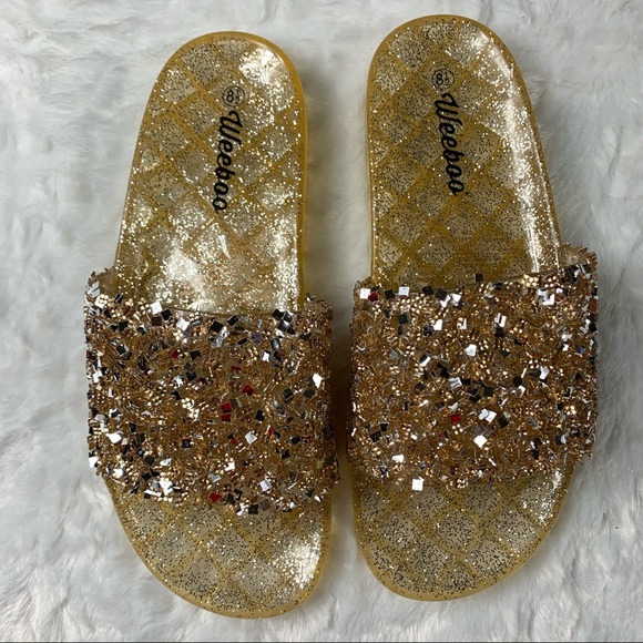 Weeboo Jelly Glittery Slides - Picture 1 of 9